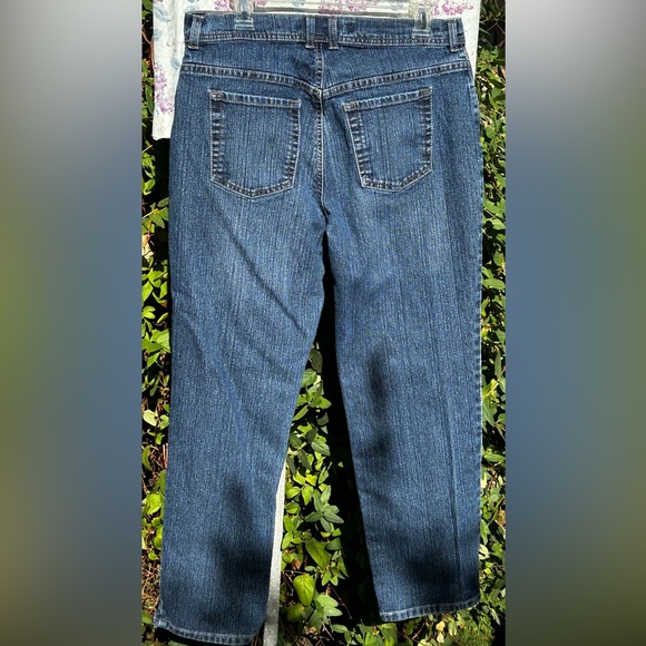 WOMENS SIZE 14 SHORT WAIST 34 GLORIA VANDERBILT BLUE DENIM JEANS - Picture 4 of 6